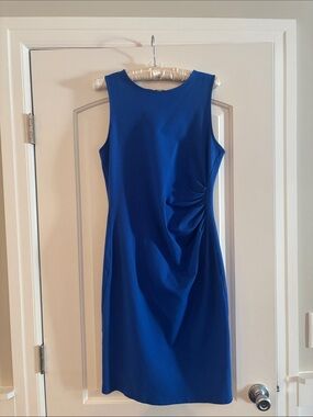 Kenneth Cole New York Royal Blue Sleeveless Sheath Dress